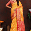 Flaunt Yellow Soft Banarasi Silk Saree With Flattering Blouse Piece
