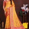 Flaunt Yellow Soft Banarasi Silk Saree With Flattering Blouse Piece
