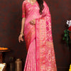 Groovy Pink Soft Banarasi Silk Saree With Pleasant Blouse Piece