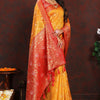 Excellent Yellow Soft Banarasi Silk Saree With Conflate Blouse Piece