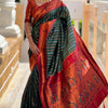 Classy Dark Green Paithani Silk Saree With Adorning Blouse Piece