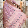 Supernal Levender Soft Banarasi Silk Saree With Effulgent Blouse Piece