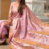 Supernal Levender Soft Banarasi Silk Saree With Effulgent Blouse Piece