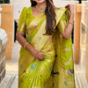 Flamboyant Parrot Soft Banarasi Silk Saree With Precious Blouse Piece