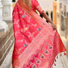 Exquisite Pink Soft Banarasi Silk Saree With Stunner Blouse Piece