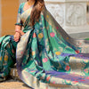 Rhapsody Rama Soft Banarasi Silk Saree With Posh Blouse Piece