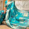 Snazzy Sea Green Soft Banarasi Silk Saree With Sumptuous Blouse Piece