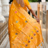 Admirable Yellow Soft Banarasi Silk Saree With Angelic Blouse Piece