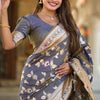 Engrossing Blue Soft Banarasi Silk Saree With Desiring Blouse Piece