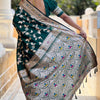 Glowing Dark Green Soft Banarasi Silk Saree With Radiant Blouse Piece