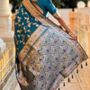 Ineffable Teal Blue Soft Banarasi Silk Saree With Zephyr Blouse Piece
