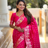 Wonderful Dark Pink Soft Banarasi Silk Saree With Propinquity Blouse Piece