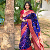 Innovative Royal Blue Soft Banarasi Silk Saree With Arresting Blouse Piece
