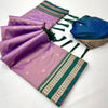 Opulent Baby Pink Soft Banarasi Silk Saree With Quintessential Blouse Piece