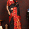 Ravishing Black Paithani Silk Saree With Intricate Blouse Piece