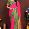 Arresting Dark Pink Paithani Silk Saree With Opulent Blouse Piece