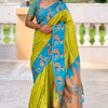 Opulent Parrot Paithani Silk Saree With Delightful Blouse Piece