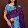 Flamboyant Purple Paithani Silk Saree With Jazzy Blouse Piece