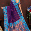 Flamboyant Purple Paithani Silk Saree With Jazzy Blouse Piece