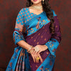 Extraordinary Wine Paithani Silk Saree With Gratifying Blouse Piece