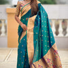 Charismatic Rama Paithani Silk Saree With Designer Blouse Piece