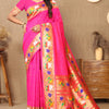 Elision Magenta Paithani Silk Saree With Lissome Blouse Piece