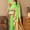 Scrumptious Parrot Paithani Silk Saree With Snappy Blouse Piece