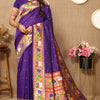 Proficient Royal Purple Paithani Silk Saree With Enchanting Blouse Piece