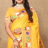 Denouement Yellow Paithani Silk Saree With Quintessential Blouse Piece