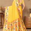Denouement Yellow Paithani Silk Saree With Quintessential Blouse Piece