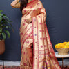 Surreptitious Dark Pink Paithani Silk Saree With Whimsical Blouse Piece