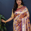 Brood Purple Paithani Silk Saree With Mellifluous Blouse Piece