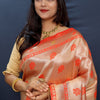Ideal Red Paithani Silk Saree With Seraphic Blouse Piece