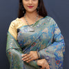 Beauteous Blue Soft Banarasi Silk Saree With Efflorescence Blouse Piece