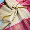 Jazzy Beige Soft Tissue Silk Saree With Blissful Blouse Piece
