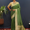 Woebegone Green Soft Banarasi Silk Saree With Confounding Blouse Piece