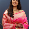 Propinquity Dark Pink Soft Banarasi Silk Saree With Ineffable Blouse Piece