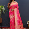 Propinquity Dark Pink Soft Banarasi Silk Saree With Ineffable Blouse Piece