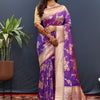 Dissemble Purple Soft Banarasi Silk Saree With Pulsating Blouse Piece