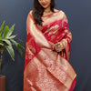 Adoring Wine Soft Banarasi Silk Saree With Vivacious Blouse Piece