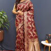 Twirling Maroon Soft Banarasi Silk Saree With Exceptional Blouse Piece