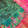 Smashing Dark Green Kalamkari Printed Saree With Supernal Blouse Piece