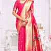 Adorable Dark Pink Paithani Silk Saree With Impressive Blouse Piece