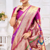 Wonderful Purple Paithani Silk Saree With Charming Blouse Piece