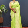 Evocative Parrot Soft Banarasi Silk Saree With Mellifluous Blouse Piece