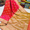 Lovely Dark Pink Soft Banarasi Silk Saree With Deserving Blouse Piece