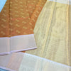 Delightful Mustard Soft Tissue Silk Saree With Twirling Blouse Piece
