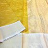 Effervescent Yellow Soft Tissue Silk Saree With Petrichor Blouse Piece