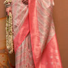 Smashing Beige Soft Banarasi Silk Saree With Tremendous Blouse Piece