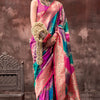 Excellent Multicolor Soft Banarasi Silk Saree With Dalliance Blouse Piece